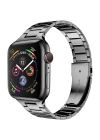 More TR Apple Watch Ultra 49mm Kordon Wiwu Ultra Thin Steel Belt Three Beads Metal Strap Kayış