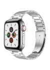 More TR Apple Watch Ultra 49mm Kordon Wiwu Ultra Thin Steel Belt Three Beads Metal Strap Kayış