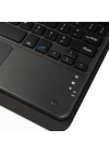 More TR Galaxy Tab A8 10.5 SM-X200 (2021) Zore Border Keyboard Bluetooh Bağlantılı Standlı Klavyeli Tablet Kılıfı