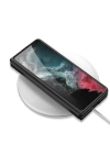 More TR Galaxy Z Fold 4 Kılıf Karbonfiber Arka Yüzey Zore Kartlıklı Kıpta Silikon Kapak