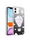 More TR Apple iPhone 11 Kılıf Desenli Zore Silver Sert Kapak