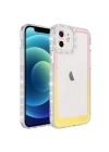 More TR Apple iPhone 11 Kılıf Simli ve Renk Geçiş Tasarımlı Lens Korumalı Zore Park Kapak