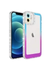 More TR Apple iPhone 11 Kılıf Simli ve Renk Geçiş Tasarımlı Lens Korumalı Zore Park Kapak