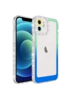 More TR Apple iPhone 11 Kılıf Simli ve Renk Geçiş Tasarımlı Lens Korumalı Zore Park Kapak