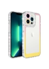 More TR Apple iPhone 12 Pro Max Kılıf Simli ve Renk Geçiş Tasarımlı Lens Korumalı Zore Park Kapak