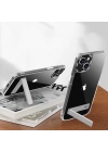 More TR Apple iPhone 13 Kılıf Standlı Şeffaf Silikon Zore L-Stand Kapak