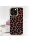 More TR Apple iPhone 13 Pro Max Kılıf Kajsa Glamorous Serisi Leopard Combo Kapak