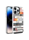 More TR Apple iPhone 14 Pro Max Kılıf Desenli Zore Silver Sert Kapak