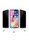 More TR Apple iPhone X ​​​​​​​​​​​​Zore Rika Premium Privacy Temperli Cam Ekran Koruyucu