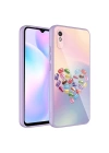 More TR Xiaomi Redmi 9A Kılıf Kamera Korumalı Desenli Sert Silikon Zore Epoksi Kapak