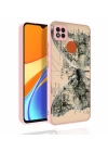 More TR Xiaomi Redmi 9C Kılıf Desenli Kamera Korumalı Parlak Zore Nora Kapak