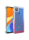 More TR Xiaomi Redmi 9C Kılıf Simli ve Renk Geçiş Tasarımlı Lens Korumalı Zore Park Kapak