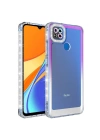 More TR Xiaomi Redmi 9C Kılıf Simli ve Renk Geçiş Tasarımlı Lens Korumalı Zore Park Kapak