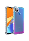 More TR Xiaomi Redmi 9C Kılıf Simli ve Renk Geçiş Tasarımlı Lens Korumalı Zore Park Kapak