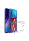 More TR Xiaomi Redmi Note 8 Kılıf Kartlıklı Şeffaf Zore Setra Clear Silikon Kapak