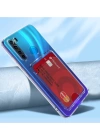 More TR Xiaomi Redmi Note 8 Kılıf Kartlıklı Şeffaf Zore Setra Clear Silikon Kapak