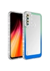 More TR Xiaomi Redmi Note 8 Kılıf Simli ve Renk Geçiş Tasarımlı Lens Korumalı Zore Park Kapak