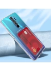 More TR Xiaomi Redmi Note 8 Pro Kılıf Kartlıklı Şeffaf Zore Setra Clear Silikon Kapak