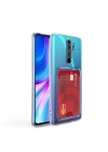 More TR Xiaomi Redmi Note 8 Pro Kılıf Kartlıklı Şeffaf Zore Setra Clear Silikon Kapak