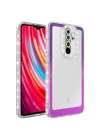 More TR Xiaomi Redmi Note 8 Pro Kılıf Simli ve Renk Geçiş Tasarımlı Lens Korumalı Zore Park Kapak