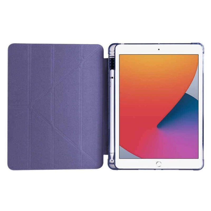 More TR Apple iPad 9.7 2018 (6.Nesil) Kılıf Zore Tri Folding Kalem Bölmeli Standlı Kılıf