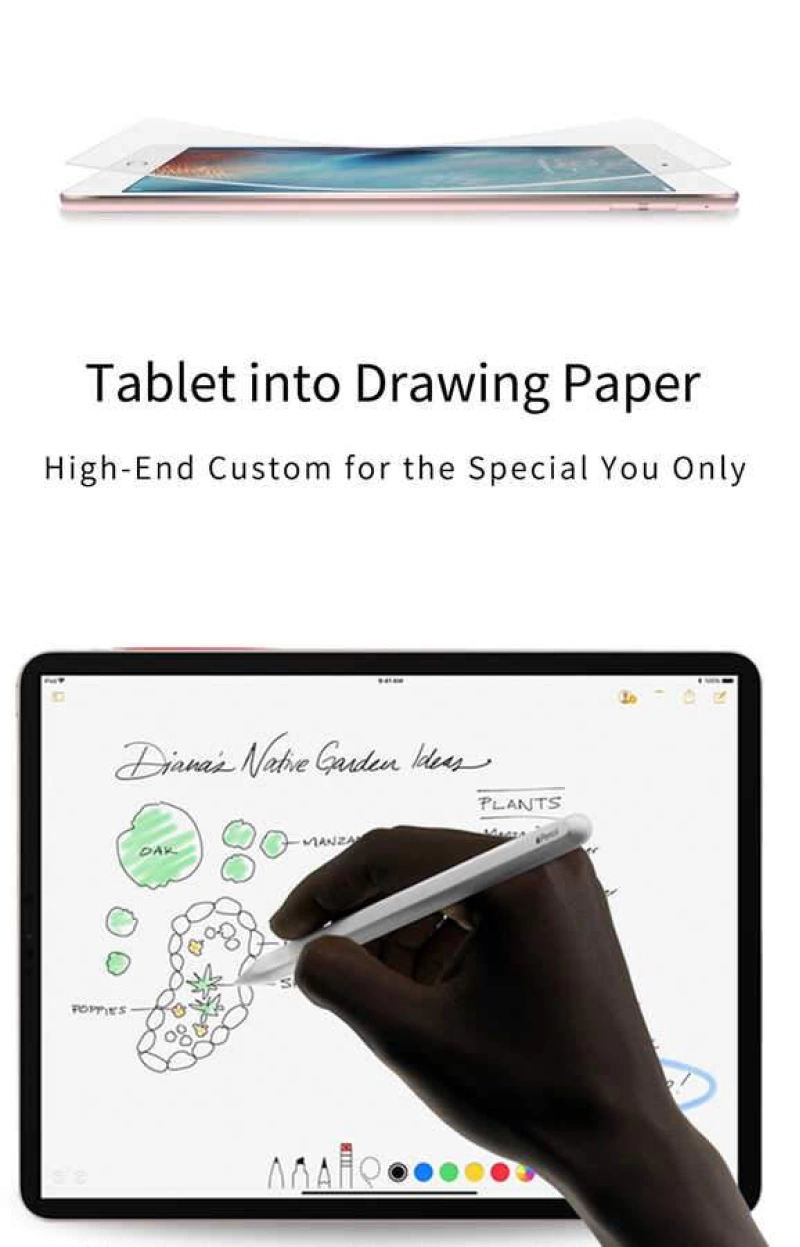 More TR Apple iPad Pro 12.9 2020 (4.Nesil) ​Wiwu iPaper Like Tablet Ekran Koruyucu