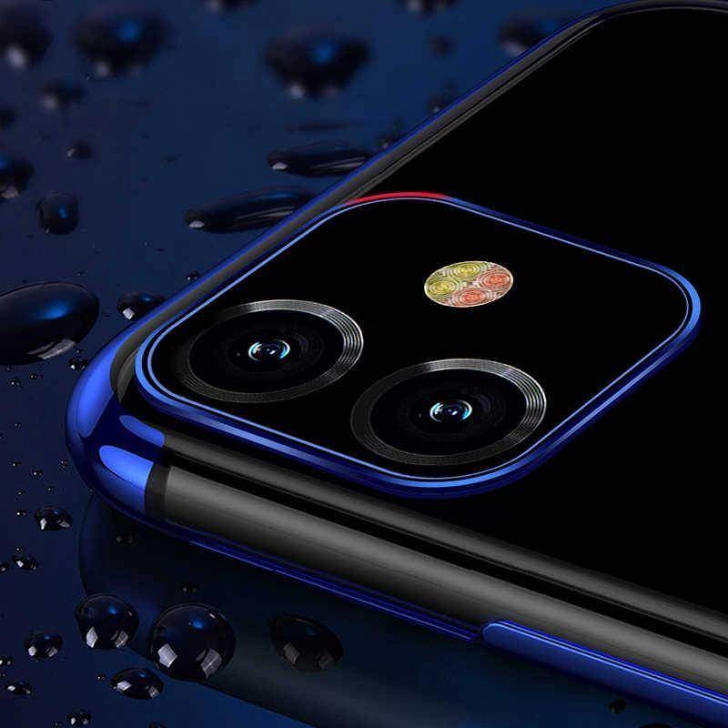 Apple iPhone 11 Kılıf Zore Dört Köşeli Lazer Silikon Kapak