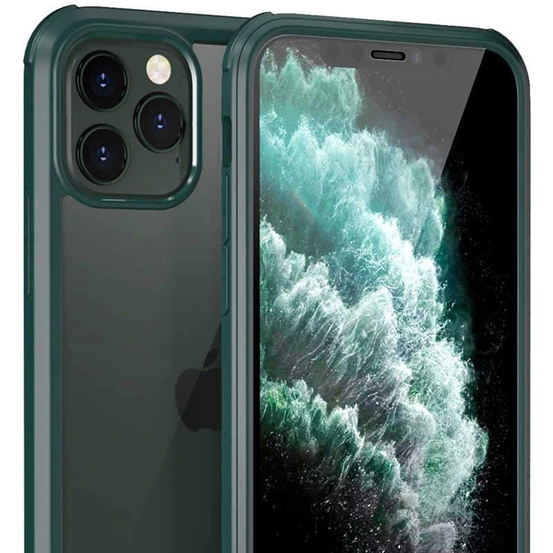 Apple iPhone 11 Pro Kılıf Zore Dor Silikon Temperli Cam Kapak