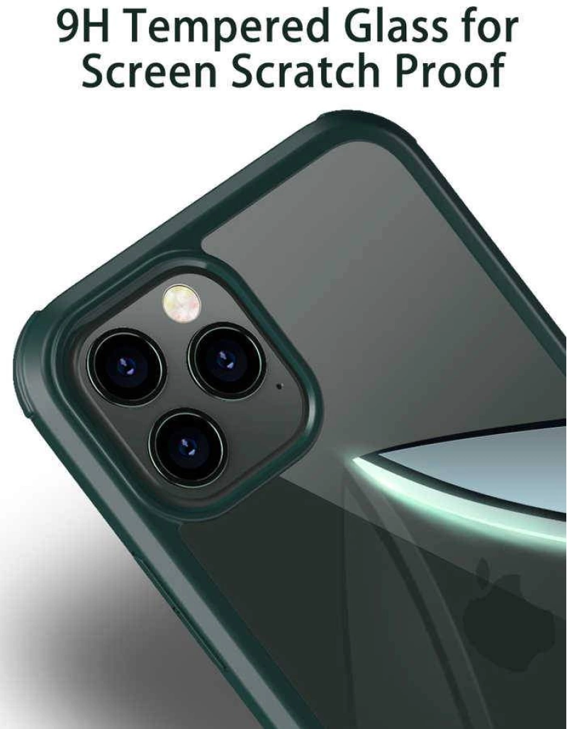 Apple iPhone 11 Pro Kılıf Zore Dor Silikon Temperli Cam Kapak