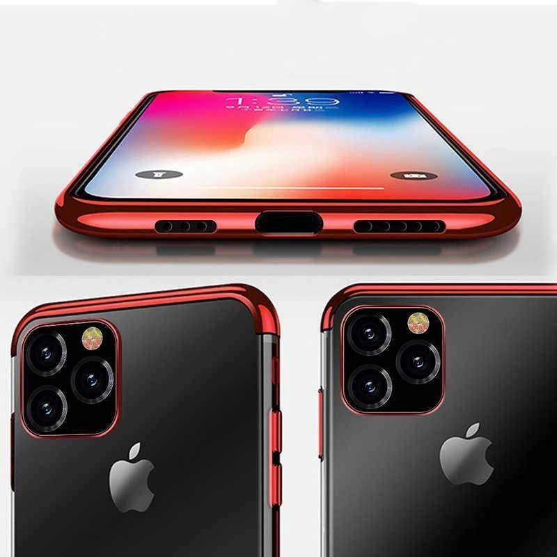 Apple iPhone 11 Pro Max Kılıf Zore Dört Köşeli Lazer Silikon Kapak