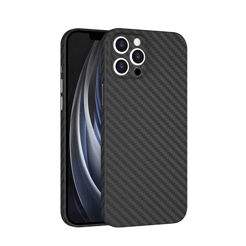 More TR Apple iPhone 12 Pro Kılıf ​​​​​Wiwu Skin Carbon PP Kapak