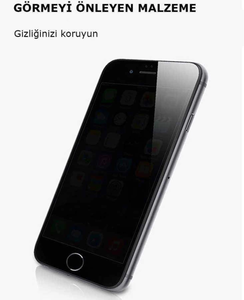 Apple iPhone 7 Plus Zore Kor Privacy Cam Ekran Koruyucu