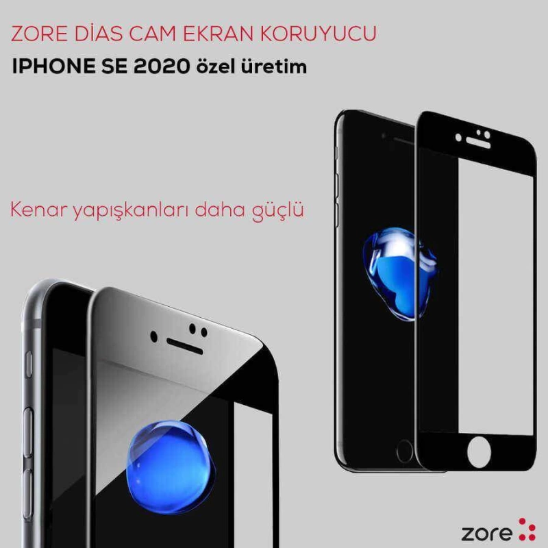 More TR Apple iPhone SE 2020 Zore Dias Cam Ekran Koruyucu