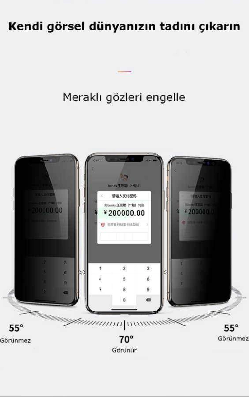 Apple iPhone XS 5.8 Benks 0.3mm V Pro Privacy Ekran Koruyucu