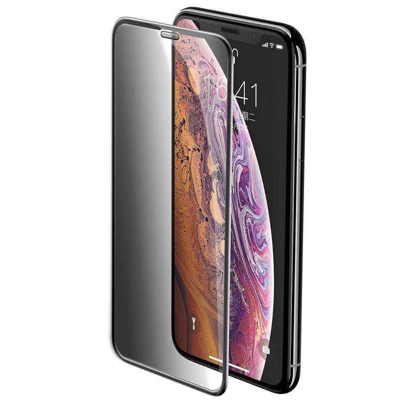 Apple iPhone XS Max 6.5 Zore Anti-Dust Privacy Temperli  Ekran Koruyucu