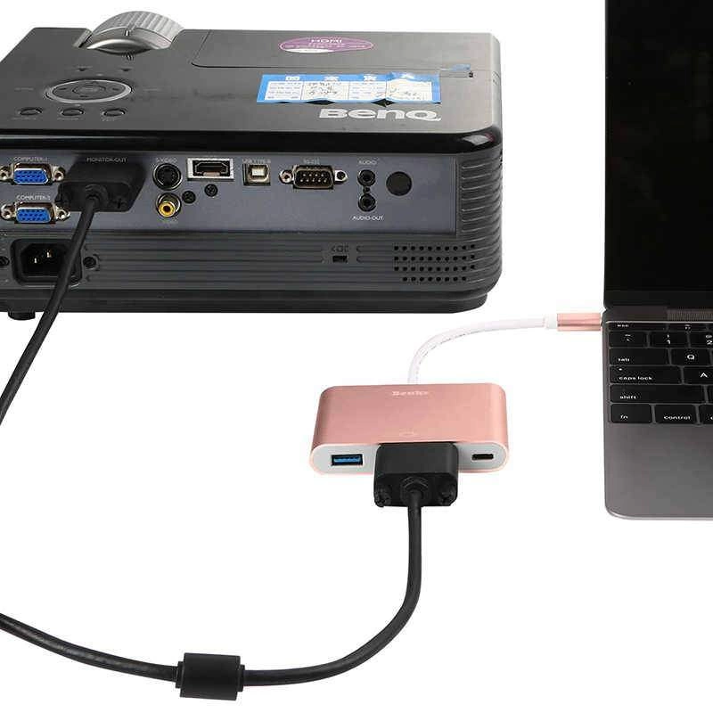 More TR Benks U20 Type-C to 3 in 1 Adaptör (Usb 3.0+VGA+Type-C)