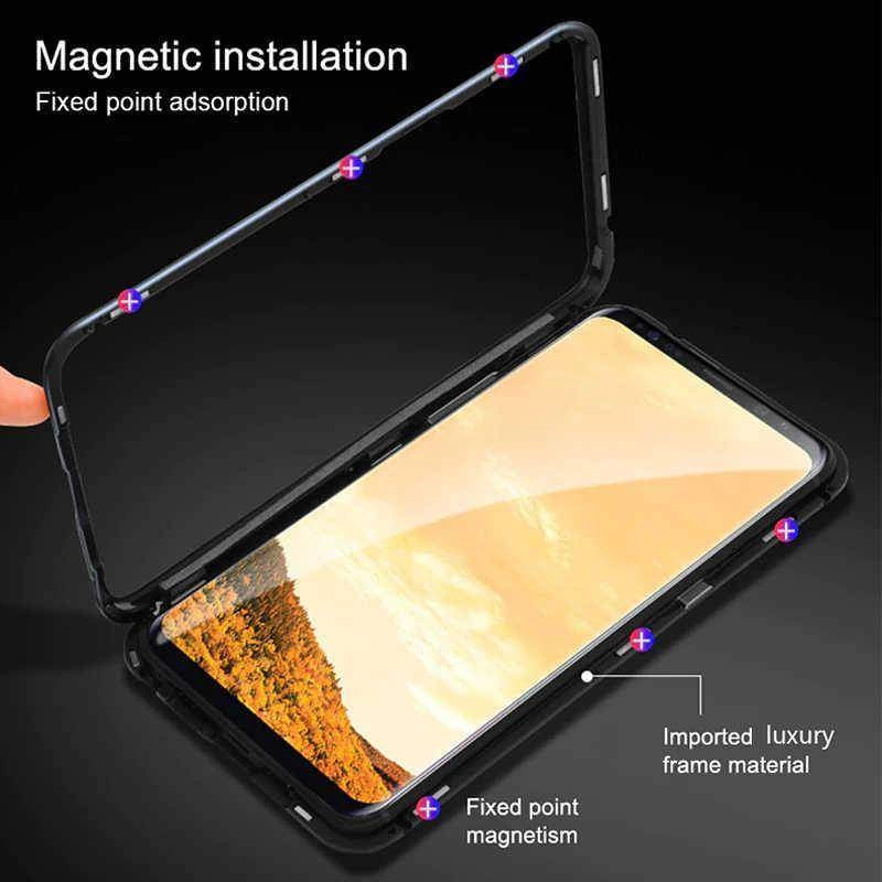 More TR Galaxy A50 Kılıf Zore Devrim Mıknatıslı Cam Kapak