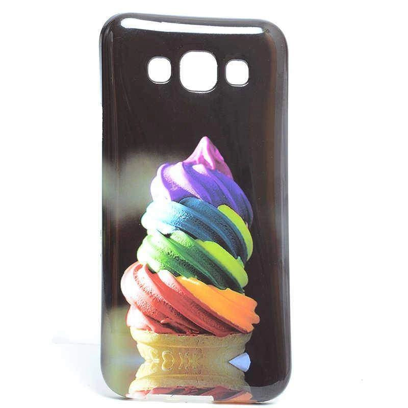 Galaxy E5 Kılıf Zore Şehirli Desenli Silikon