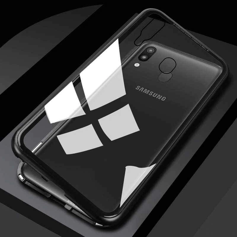 More TR Galaxy M20 Kılıf Zore Devrim Mıknatıslı Cam Kapak
