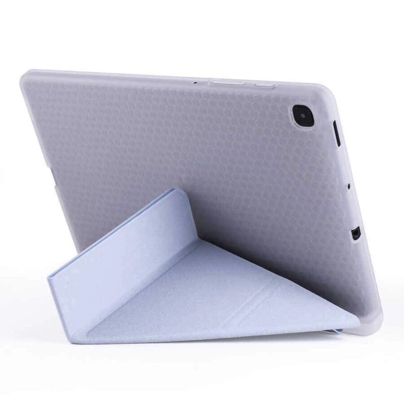 More TR Galaxy Tab S6 Lite P610 Kılıf Zore Tri Folding Kalem Bölmeli Standlı Kılıf