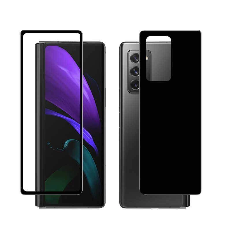 More TR Galaxy Z Fold 2 Zore Ön Arka 5D Full Yapışkanlı Temperli Ekran Koruyucu