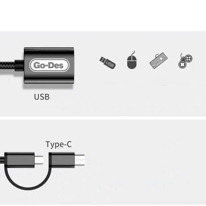 More TR Go Des GD-CT033 2 in 1 Micro - Type-C Otg