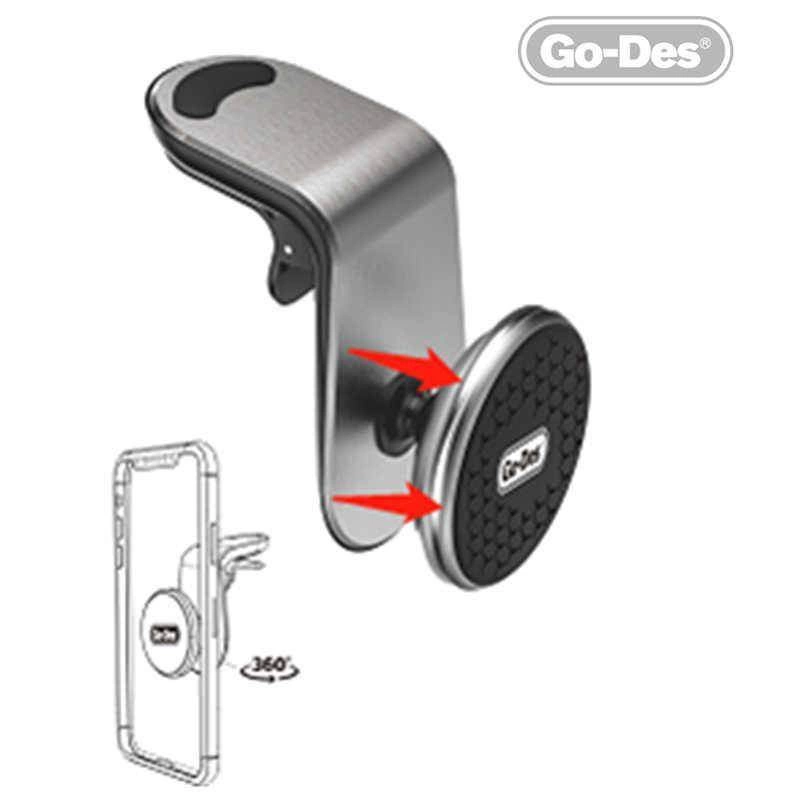 Go Des GD-HD676 L-Shaped Magnetik Araç Telefon Tutucu