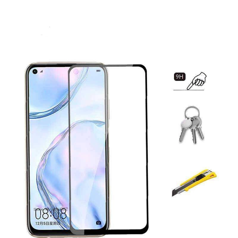 More TR Huawei P40 Lite Zore Kenarları Kırılmaya Dayanıklı Cam Ekran Koruyucu