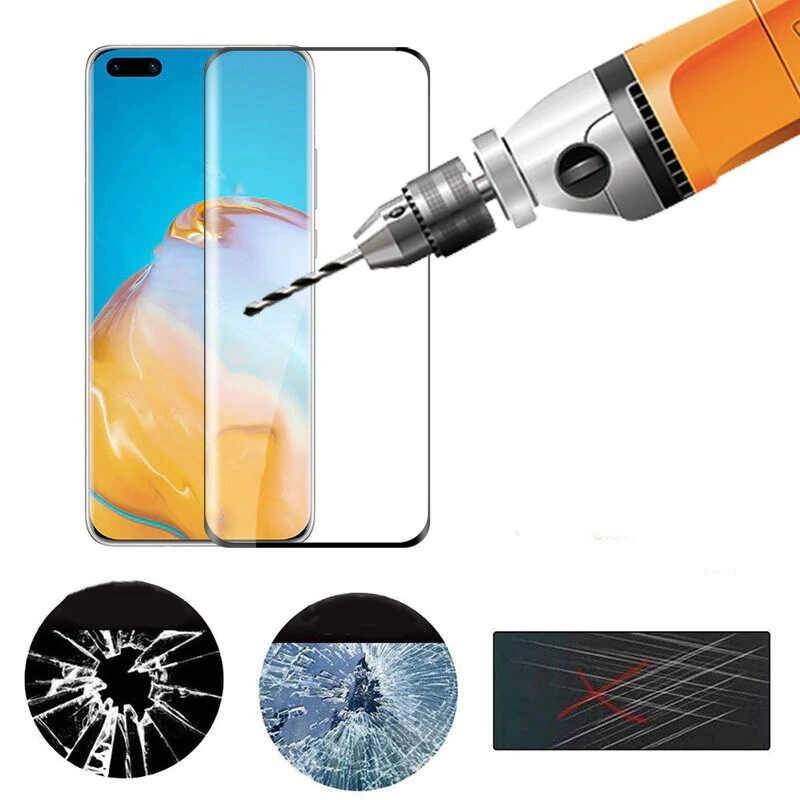 More TR Huawei P40 Zore Kenarları Kırılmaya Dayanıklı Cam Ekran Koruyucu