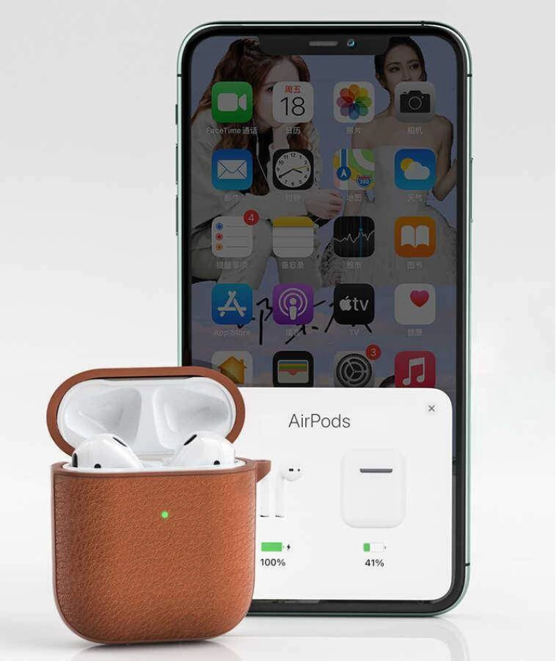 More TR Apple Airpods Pro Kılıf Wiwu Calfskin Kılıf