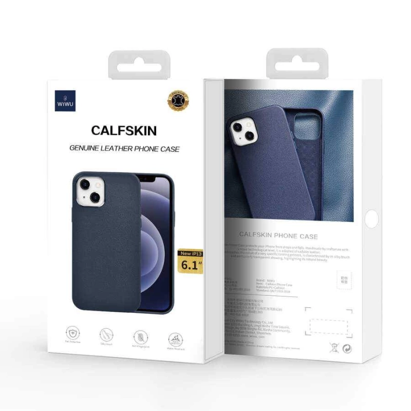 More TR Apple iPhone 13 Kılıf Wiwu Calfskin Kapak