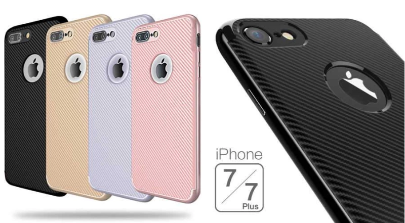 Apple iPhone 7 Plus Kılıf İ-Zore Karbon Silikon