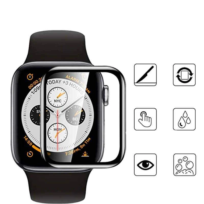 More TR Apple Watch 44mm Zore PMMA Silikon Body Saat Ekran Koruyucu