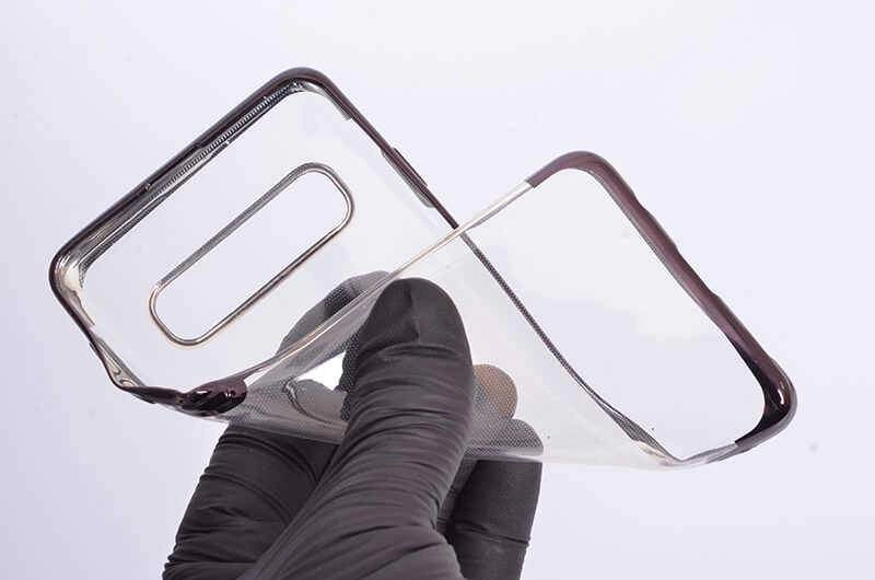 Galaxy S10 Kılıf Zore Dört Köşeli Lazer Silikon Kapak